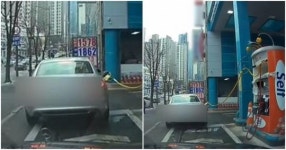 “환장한다”… 서울 셀프 주유소에서 주유기 꽂고 그대로 출발한 아우디 (영상)