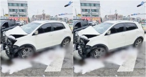 2일 수원 횡단보도 앞 교통섬 참사, 여성 1명 사망…처참한 사고 현장 (사진 3장)