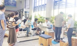 [포토]한국건강관리협회 광주전남지부, 정부광주 지방합동청사'건강한 일터' 건강캠페인 실시
