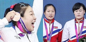 근엄한 북한 선수들 빵 터지게 만든 역도 김수현 소감 (+사진)
