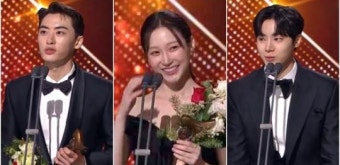 'KBS 연기대상' 여자 신인상 서지혜, 과거 고백하며 눈물... 남자 수상자는 이원정·추영우