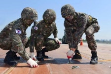 공군 제1전투비행단,공·해 합동 활주로 피해복구훈련 실시