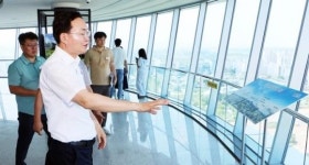 윤병태 나주시장, 나주 빛가람 전망대 점검
