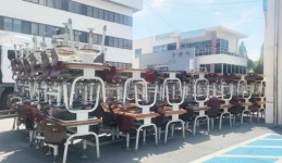 ㈜나눔푸드시스템, 무안군에 800만원 상당 입식 좌석 세트 기탁