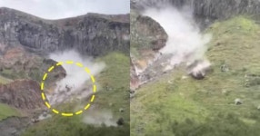 백두산 산사태로 관광객 수백 명 대피 소동… 난리 난 상황