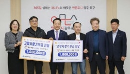 [위키 포토]광주시 동구 충장로1·2·3가상인회, 고향사랑기부금 전달식