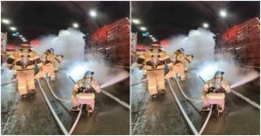 “터널 진입 통제”...경기광주 3번국도 백마터널서 화물차 화재 발생