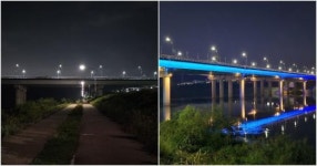 달성군 세천교, 야간경관 명소로 재탄생