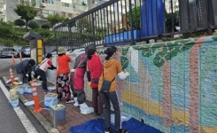 전남 순천시 생목동 현대아파트 부녀회, 주민 손길로 벽화 새단장