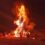 전남 화순군 춘양면 우봉리 달집태우기 행사 개최