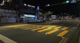 동구, 어린이집·학교 주변 횡단보도에 활주로형 LED 설치