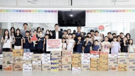 별빛줄넘기클럽, 중구청 찾아 이웃돕기 라면 1,600개 기탁
