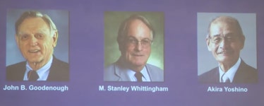 리튬이온 배터리 발전에 기여 2019 노벨화학상, 구디너프·휘팅엄·요시노 공동 수상