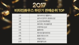 비타민하우스, 2017년 하반기 결산 베스트10 제품 발표