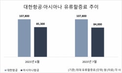 대한항공, 7월 국제선 유류할증료 ‘동결’…아시아나항공 ‘인하’