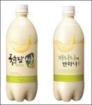 바나나 맛에 반하다…바나나맛 초코파이 이어 막걸리도 등장