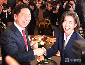 첫 공개 행보 나선 김기현·나경원... '김-나 연대' 공식화