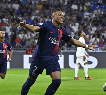 '이강인 부상 결장' PSG, 음바페 2골 앞세워 리옹 4-1 격파