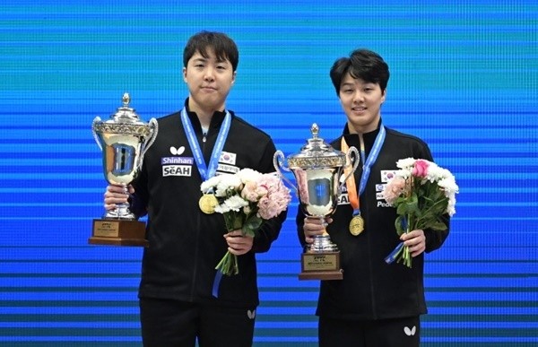 한국 탁구 선수 임종훈과 안재현, 프랑스 형제 꺾고 WTT 스타 컨텐더 대회에서 우승