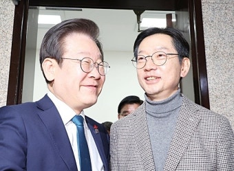 '급거 귀국' 김경수, 이재명·우원식 연쇄 회동…
