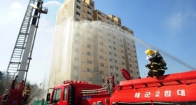 고층건물 화재 완벽 진압