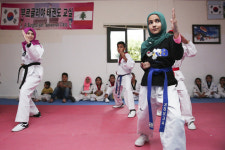 레바논에 퍼지는 ‘태권도 기합 소리’