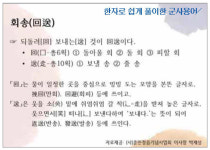 [한자로 쉽게 풀이한 군사용어] 회송