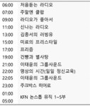 KFN 편성표