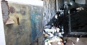 작가의 산책길쓰레기장 둔갑