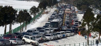 차량으로 숨막히는 제주섬