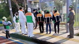 성산읍 자율방재단 방역활동 전개