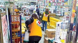 서귀적십자봉사회 중앙동 방역활동