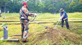 한림읍 해병대전우회 충혼묘지 정비