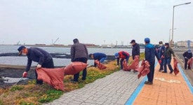 월남전참전자회 한림항 환경정화