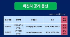 연동지역 사우나 2곳 동선 공개.. 검사 받으라