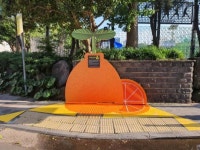 제주 초등학교 주변 감귤 모양 옐로카펫 등장