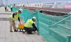 폐쇄 된 탑동광장·테마거리