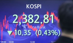 코스피, 관망 속 하락...대한항공 · 삼성생명 · 롯데칠성 · 신세계는 급등