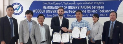 우석대 태권도특성화사업단, 이탈리아태권도협회와 업무협약