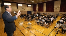 장영달 우석대 총장, 장계공고·장수고 특강