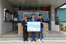 쌍용양회동해공장/엠뷰글로벌, 동해교육지원청에 마스크 전달