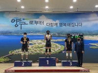대구체육중 역도부 권대희 전국춘계남여역도경기대회 금3 최우수 선수상 수상