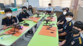 경북 진평중 GPS 드론 조립 제작 교육 실시   