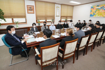 남천현 우석대 총장, 전주캠퍼스 학생회와 소통