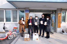 혜전대 지역특산물로 만든 간식 홍북읍 노인회 전달