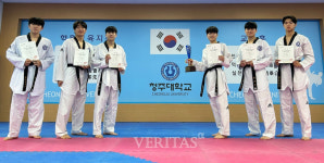 청주대 태권도부 대학선수권 銀/銅 획득