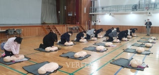 해운대여자고등학교동편(우1동) | 해운대여고 1,2학년 학생 심폐소생술 실습교육 진행