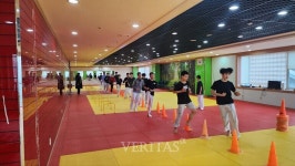 국제대 송탄중 태권도부와 체육시설 협력 교류
