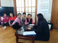 김제시 광활면 새주소 스티커 경로당에서 부착