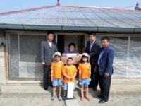 김제 죽산초·병설유치원 독거노인에 선풍기 기증